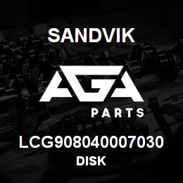 LCG908040007030 Sandvik DISK | AGA Parts