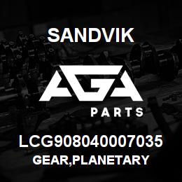 LCG908040007035 Sandvik GEAR,PLANETARY | AGA Parts