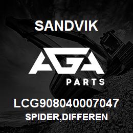 LCG908040007047 Sandvik SPIDER,DIFFEREN | AGA Parts