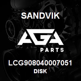 LCG908040007051 Sandvik DISK | AGA Parts