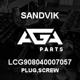 LCG908040007057 Sandvik PLUG,SCREW | AGA Parts