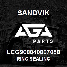 LCG908040007058 Sandvik RING,SEALING | AGA Parts