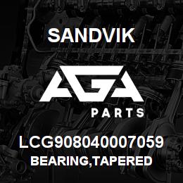 LCG908040007059 Sandvik BEARING,TAPERED | AGA Parts