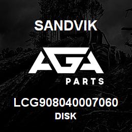 LCG908040007060 Sandvik DISK | AGA Parts