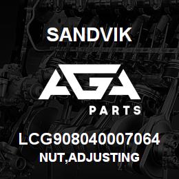LCG908040007064 Sandvik NUT,ADJUSTING | AGA Parts
