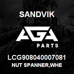 LCG908040007081 Sandvik NUT SPANNER,WHE | AGA Parts