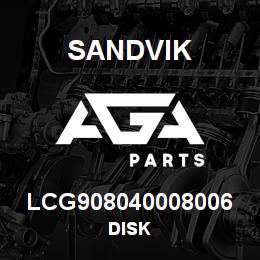 LCG908040008006 Sandvik DISK | AGA Parts