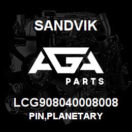 LCG908040008008 Sandvik PIN,PLANETARY | AGA Parts