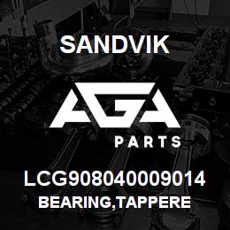 LCG908040009014 Sandvik BEARING,TAPPERE | AGA Parts