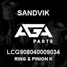 LCG908040009034 Sandvik RING & PINION K | AGA Parts
