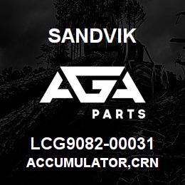 LCG9082-00031 Sandvik ACCUMULATOR,CRN | AGA Parts