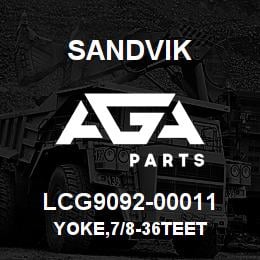 LCG9092-00011 Sandvik YOKE,7/8-36TEET | AGA Parts
