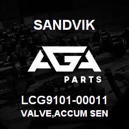 LCG9101-00011 Sandvik VALVE,ACCUM SEN | AGA Parts