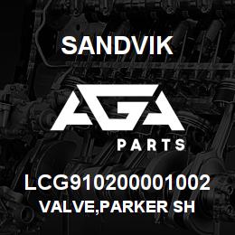 LCG910200001002 Sandvik VALVE,PARKER SH | AGA Parts
