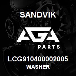LCG910400002005 Sandvik WASHER | AGA Parts
