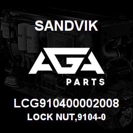 LCG910400002008 Sandvik LOCK NUT,9104-0 | AGA Parts