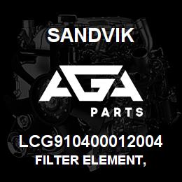 LCG910400012004 Sandvik FILTER ELEMENT, | AGA Parts