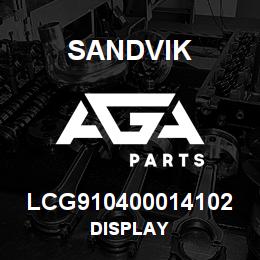 LCG910400014102 Sandvik DISPLAY | AGA Parts