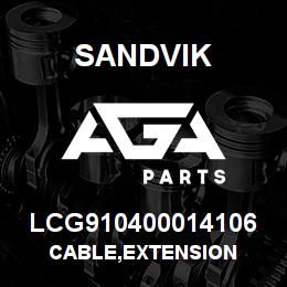 LCG910400014106 Sandvik CABLE,EXTENSION | AGA Parts