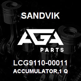 LCG9110-00011 Sandvik ACCUMULATOR,1 Q | AGA Parts