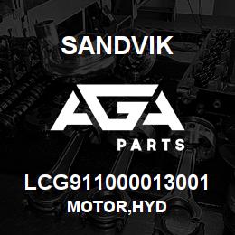 LCG911000013001 Sandvik MOTOR,HYD | AGA Parts