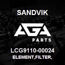 LCG9110-00024 Sandvik ELEMENT,FILTER, | AGA Parts