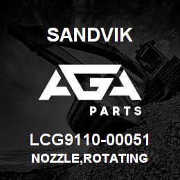 LCG9110-00051 Sandvik NOZZLE,ROTATING | AGA Parts