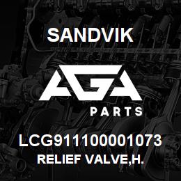 LCG911100001073 Sandvik RELIEF VALVE,H. | AGA Parts