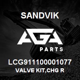LCG911100001077 Sandvik VALVE KIT,CHG R | AGA Parts