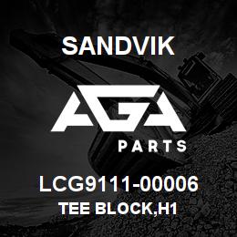 LCG9111-00006 Sandvik TEE BLOCK,H1 | AGA Parts