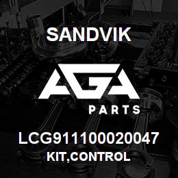 LCG911100020047 Sandvik KIT,CONTROL | AGA Parts