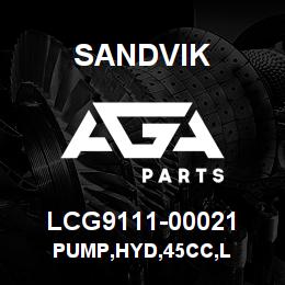 LCG9111-00021 Sandvik PUMP,HYD,45CC,L | AGA Parts