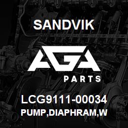 LCG9111-00034 Sandvik PUMP,DIAPHRAM,W | AGA Parts