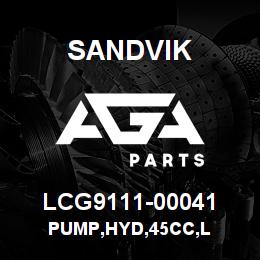 LCG9111-00041 Sandvik PUMP,HYD,45CC,L | AGA Parts