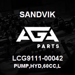 LCG9111-00042 Sandvik PUMP,HYD,60CC,L | AGA Parts