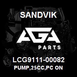 LCG9111-00082 Sandvik PUMP,25CC,PC ON | AGA Parts
