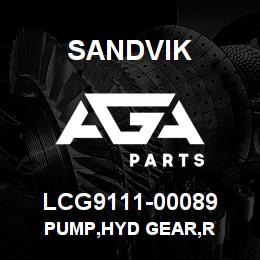 LCG9111-00089 Sandvik PUMP,HYD GEAR,R | AGA Parts