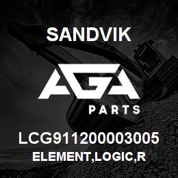 LCG911200003005 Sandvik ELEMENT,LOGIC,R | AGA Parts