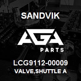 LCG9112-00009 Sandvik VALVE,SHUTTLE A | AGA Parts