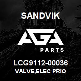 LCG9112-00036 Sandvik VALVE,ELEC PRIO | AGA Parts