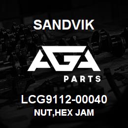 LCG9112-00040 Sandvik NUT,HEX JAM | AGA Parts