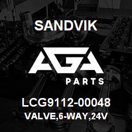 LCG9112-00048 Sandvik VALVE,6-WAY,24V | AGA Parts