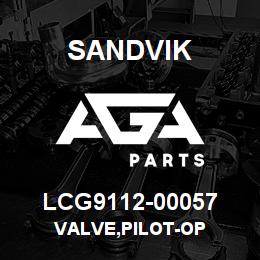 LCG9112-00057 Sandvik VALVE,PILOT-OP | AGA Parts