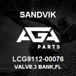 LCG9112-00076 Sandvik VALVE,3 BANK,FL | AGA Parts