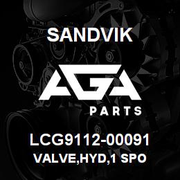 LCG9112-00091 Sandvik VALVE,HYD,1 SPO | AGA Parts