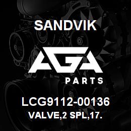 LCG9112-00136 Sandvik VALVE,2 SPL,17. | AGA Parts