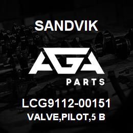 LCG9112-00151 Sandvik VALVE,PILOT,5 B | AGA Parts