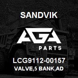 LCG9112-00157 Sandvik VALVE,5 BANK,AD | AGA Parts