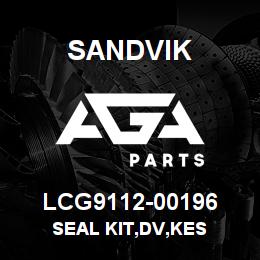 LCG9112-00196 Sandvik SEAL KIT,DV,KES | AGA Parts