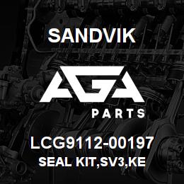 LCG9112-00197 Sandvik SEAL KIT,SV3,KE | AGA Parts